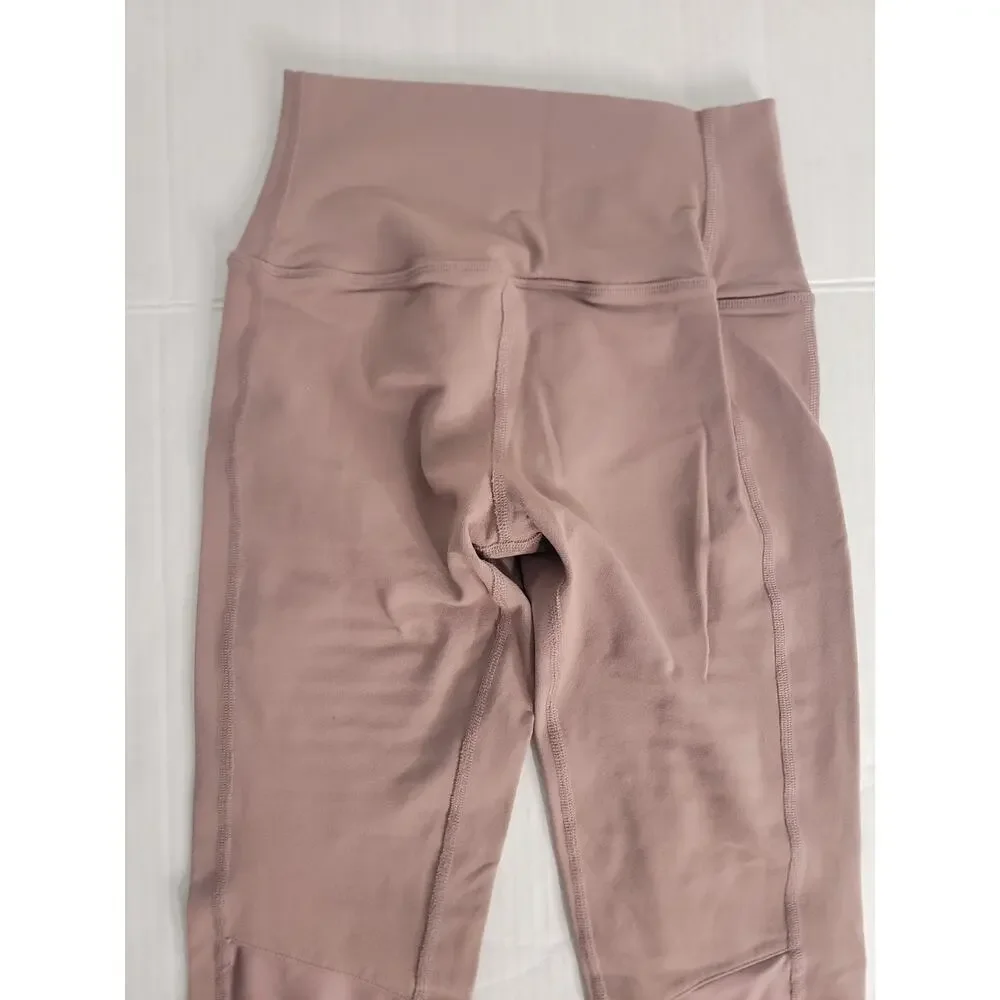 Alo Yoga Moto Legging Womens Sz Small High Rise Full Length Brown Tan